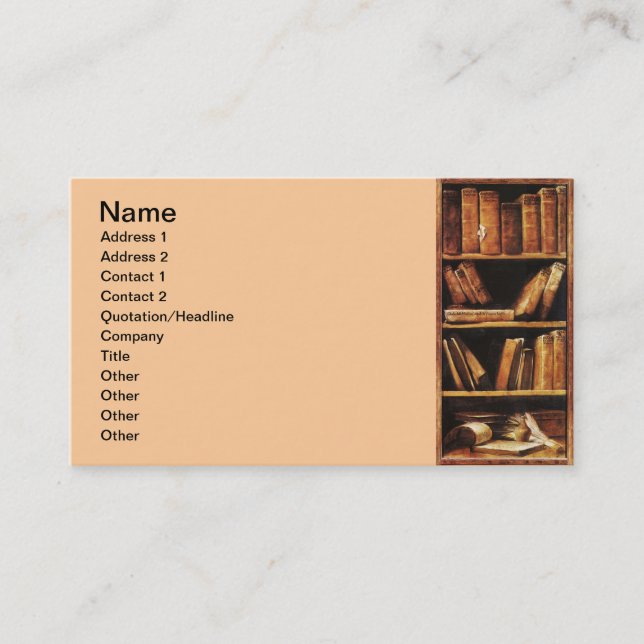 Carte De Visite Livres (Devant)