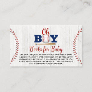 Carte De Visite Livres de Baby shower de baseball pour bébé