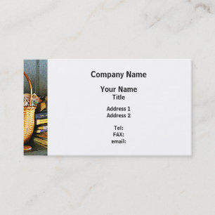 Carte De Visite Livres, panier et plumes