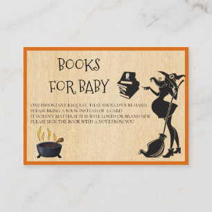 Carte De Visite Livres pour bébé Halloween Pregnant sorcière douch