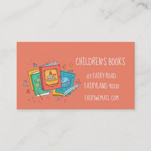 Carte De Visite Livres pour enfants Librairie pour enfants et joue (Devant)
