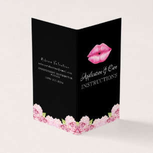 Carte De Visite Livret d'instructions d'application de Lipsense