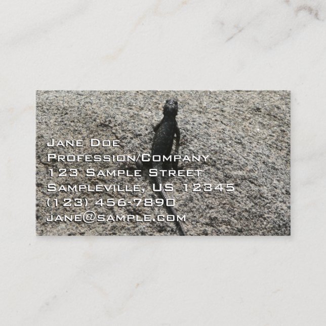 Carte De Visite Lizard noir (Devant)
