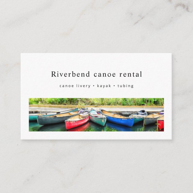 Carte De Visite Location de canoë kayak tuba photo (Devant)
