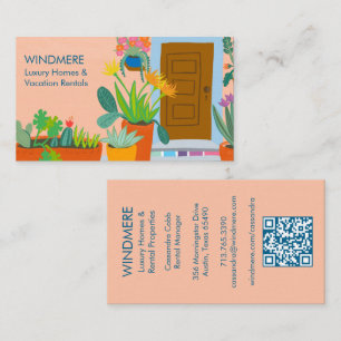 Carte De Visite Location de vacances Agent immobilier Realtor QR C