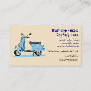 Carte De Visite Location de vélos modifiable