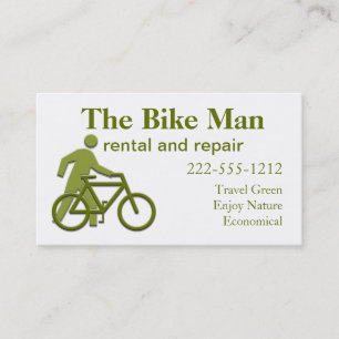 Carte de visite location et réparation de vélos