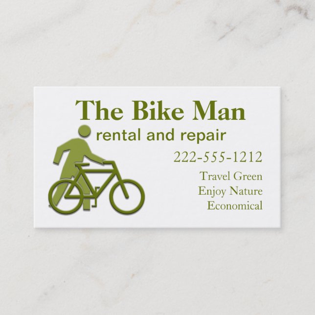 Carte de visite location et réparation de vélos (Devant)