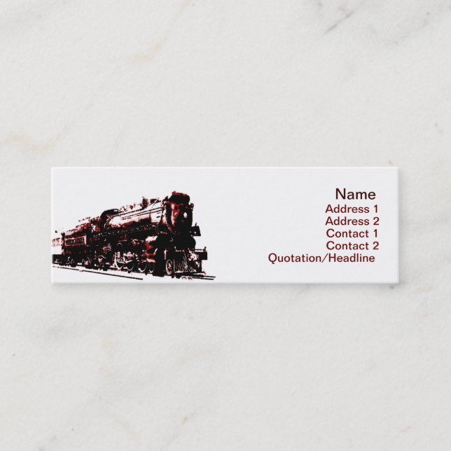 Carte de visite Locomotive à vapeur (Devant)