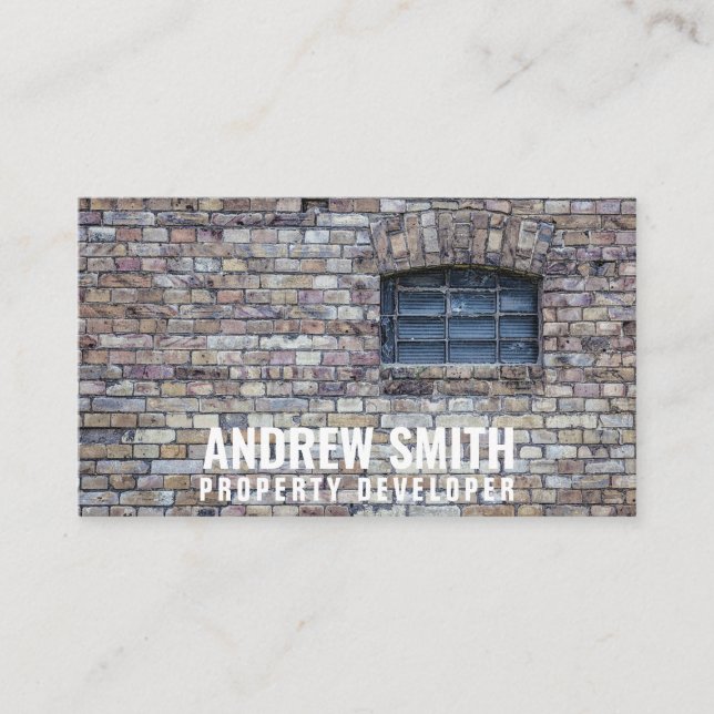Carte De Visite "Logement en briques" personnalisé (américain) (Devant)
