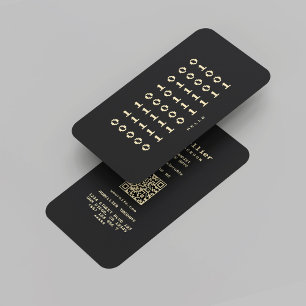 Carte De Visite Logiciel Coder Programmeur Moderne Binary Black Go
