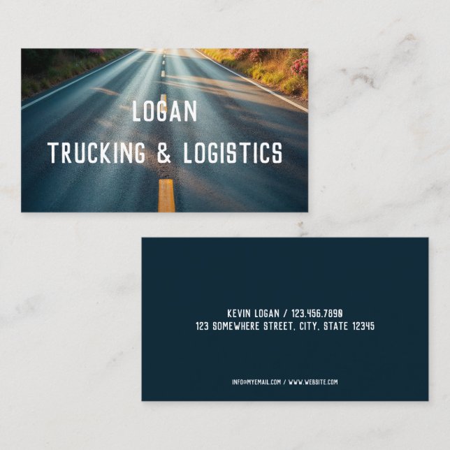 Carte De Visite Logistique du camionnage (Devant / Derrière)