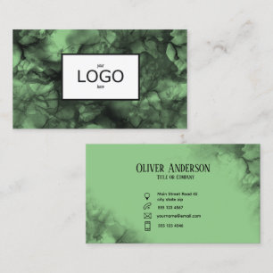 Carte de visite LOGO à encre verte