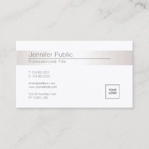 Carte De Visite Logo à la mode d'argent fascinant élégant moderne