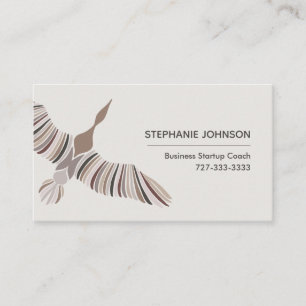 Carte De Visite Logo abstrait de consultant en coaching Oie en vol