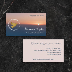 Carte De Visite Logo Ajouté au Crépuscule Apaisant Directeur de Fu