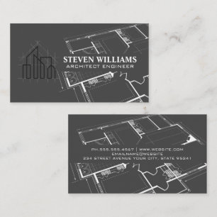 Carte De Visite Logo Architect Construction Plan directeur