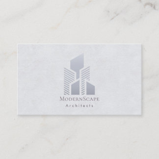 Carte De Visite Logo Architectural Minimaliste (Lt Blue-Grey)