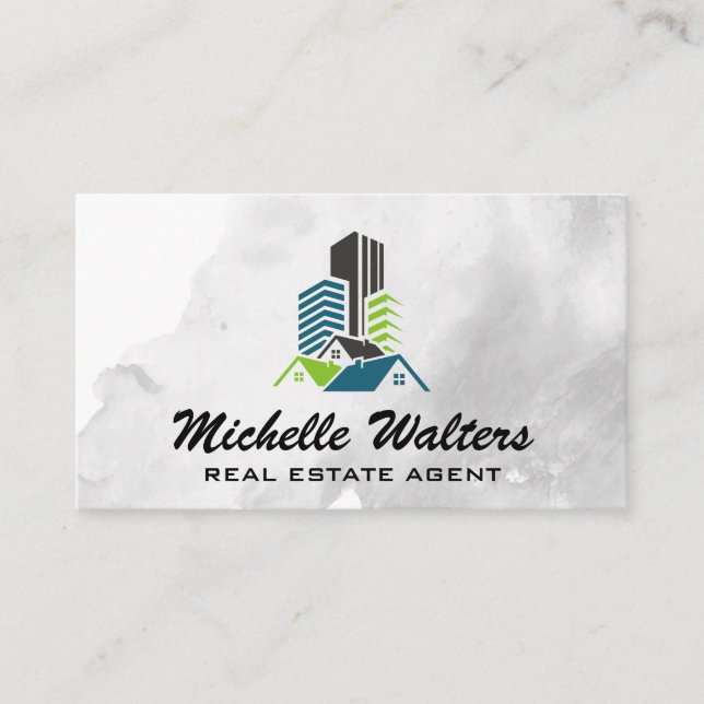 Carte De Visite Logo Architecture des propriétés modernes (Devant)