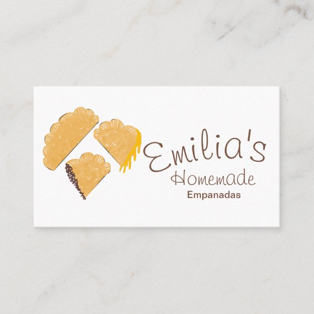 Carte De Visite Logo artisanal Empanadas Business Main Drag (Devant)