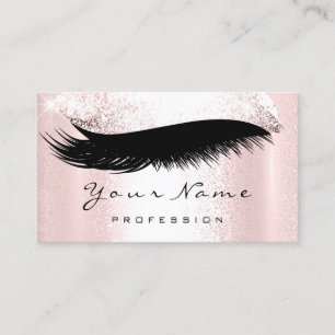Carte De Visite Logo Artiste maquillage professionnel Glam Pink La
