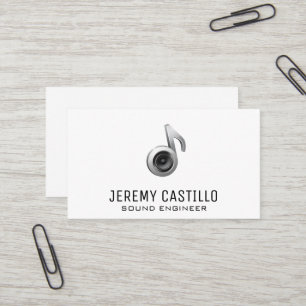 Carte De Visite Logo audio du haut-parleur Musicien d'ingénieur
