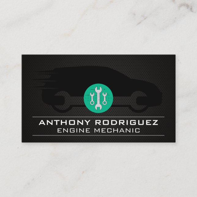 Carte De Visite Logo Auto Car | Wrenches | Mécanique (Devant)