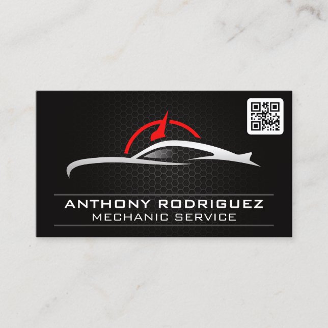 Carte De Visite Logo automatique | Voiture sport | Speedometer | C (Devant)