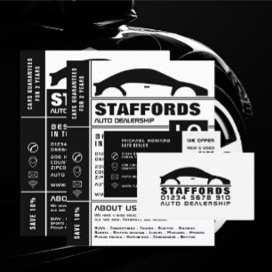 Carte De Visite Logo automobile, concessionnaire automobile