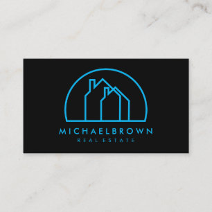 Carte De Visite Logo avec Deux Maisons