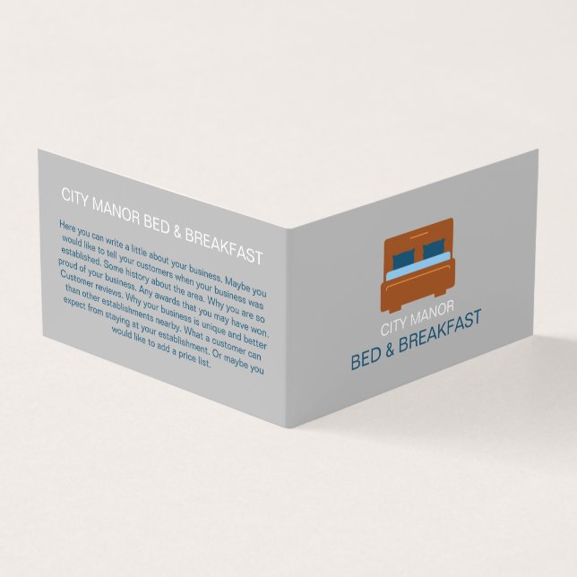 Carte De Visite Logo, Bed & Breakfast Hébergement Détaillé (Extérieur)