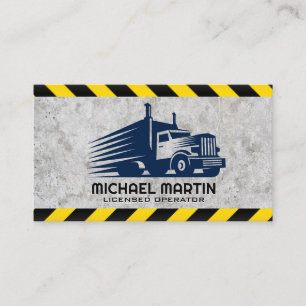 Carte De Visite Logo Big Rig Camion bleu