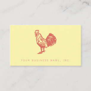 Carte De Visite Logo Bistro de la Ferme Red Rooster