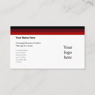 Carte De Visite Logo Black and Deep Reds Standard