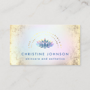 Carte De Visite logo bleu lotus