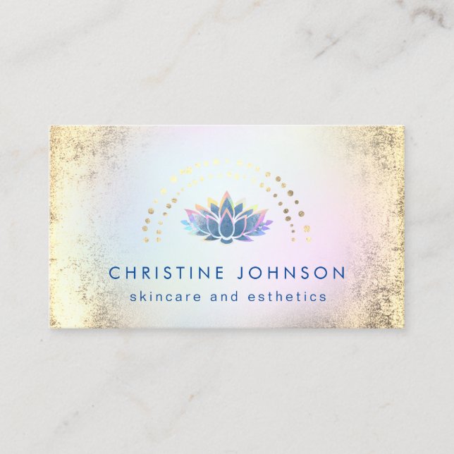 Carte De Visite logo bleu lotus (Devant)