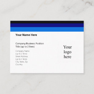 Carte De Visite Logo bleu noir, marine et lagon puissant