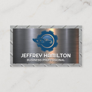 Carte De Visite Logo Blue Construction Métallique