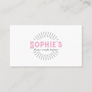 Carte de visite Logo Boulangerie Pink Baker
