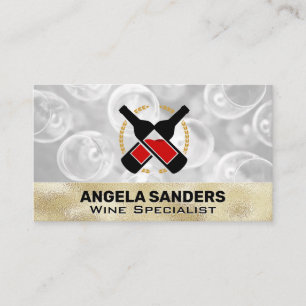 Carte De Visite Logo Bouteilles de vin
