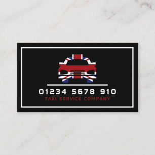 Carte De Visite Logo britannique de taxi de drapeau, listes des