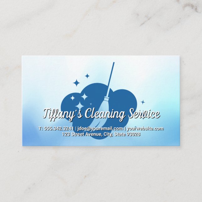 Carte De Visite Logo Broom Sparkle | Nettoyeur domestique (Devant)