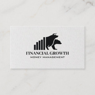 Carte De Visite Logo Bull Bear   Graphique à barres   Financière
