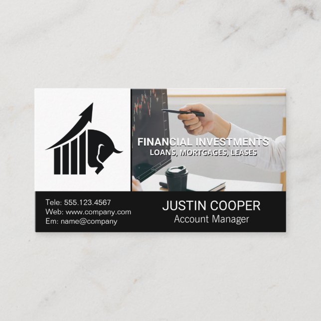 Carte De Visite Logo Bull Market | Financial Analytics (Devant)