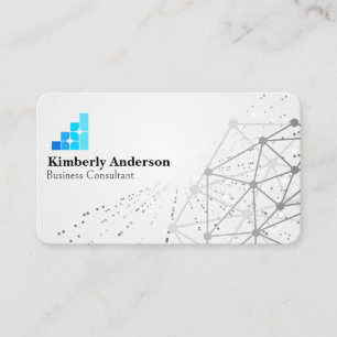 Carte De Visite Logo Business Tech   Fond de mise en réseau
