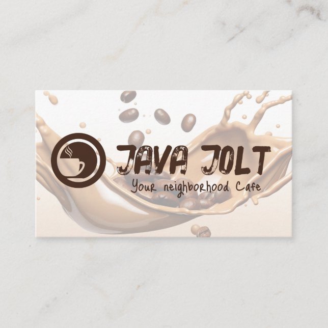 Carte De Visite Logo Cafe Cup | Fruits de café (Devant)