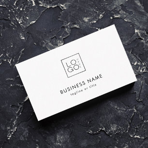 Carte De Visite Logo Carré personnalisé   Code QR d'entreprise pro