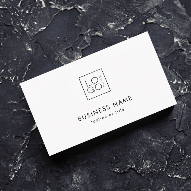 Carte De Visite Logo Carré personnalisé | Code QR d'entreprise pro (Créateur téléchargé)