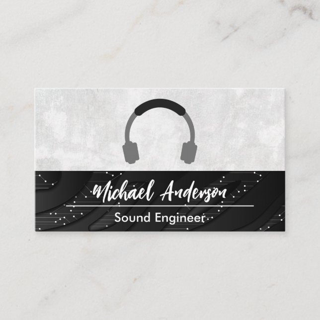 Carte De Visite Logo casque | Technologie (Devant)