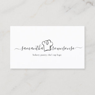 Carte De Visite Logo casquette simple pâtissier pâtissier